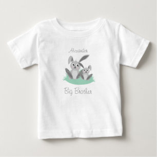 T-shirt Pour Bébé Big brother adjustable name