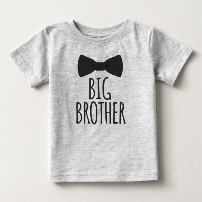 T-shirt Pour Bébé Big Brother Bowtie (Devant)