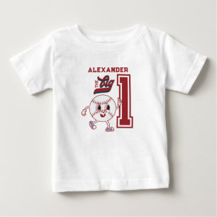 T-shirt Pour Bébé Big One Baseball Rookie De L'Année Premier Anniver