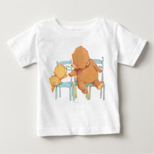 T-shirt Pour Bébé Big Ours Brown Aide Petit Ours Jaune