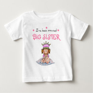 T-shirt Pour Bébé big sister crowned