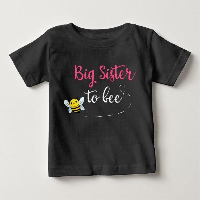 T-shirt Pour Bébé Big sister to bee (Devant)