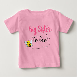 T-shirt Pour Bébé Big sister to bee
