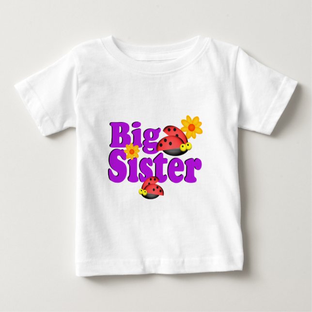 T-shirt Pour Bébé Big Soeur Ladybug (Devant)