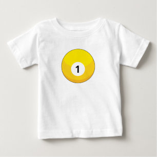 T-shirt Pour Bébé Billard jaune numéro un