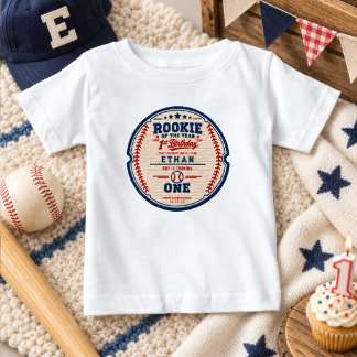 T-shirt Pour Bébé Billet de baseball au crochet pour 1er anniversair