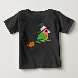 T-shirt Pour Bébé Birdorable Perruche à face pêche Halloween Sorcièr