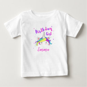 T-shirt Pour Bébé Birthday girl with customizable name