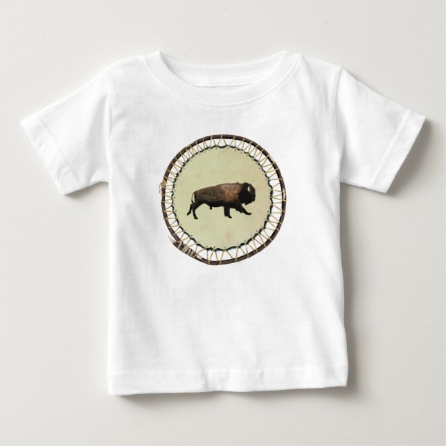 T-shirt Pour Bébé Bison galopant (Devant)