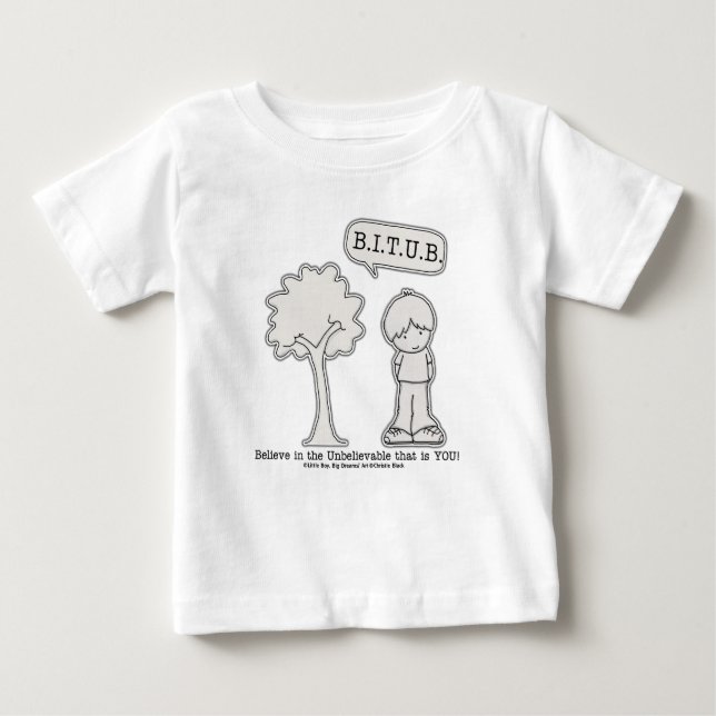 T-shirt Pour Bébé BITUB Motif (Croyez en l'incroyable) (Devant)