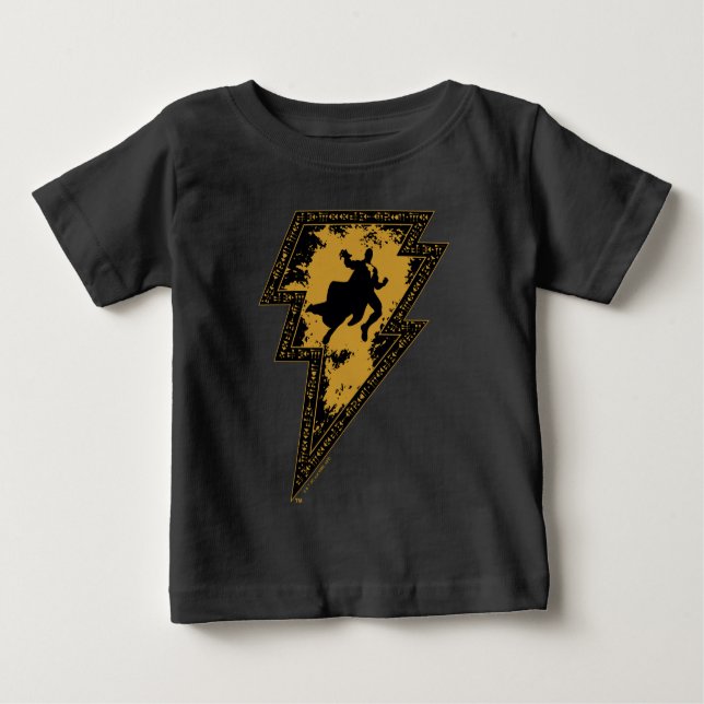 T-shirt Pour Bébé Black Adam Distressed Lightning Bolt Graphic (Devant)