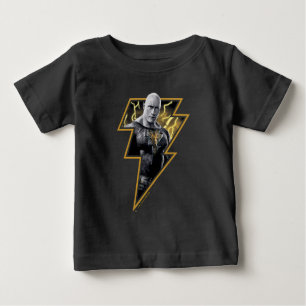 T-shirt Pour Bébé Black Adam Grey et Gold Lightning Graphic