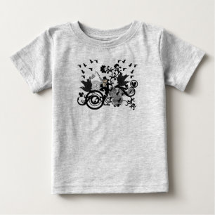 T-shirt Pour Bébé Black Irish Swirls et Leprechauns