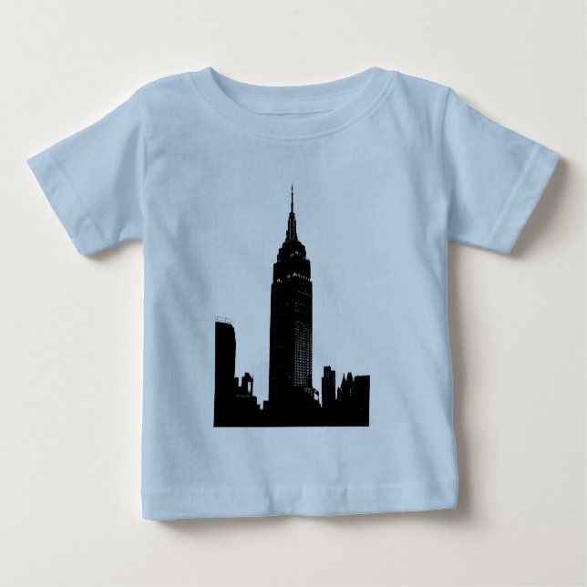 T-shirt Pour Bébé Black & White Pop Art New York (Devant)