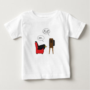 T-shirt Pour Bébé Blackbird Dormir devant la bande dessinée de la té