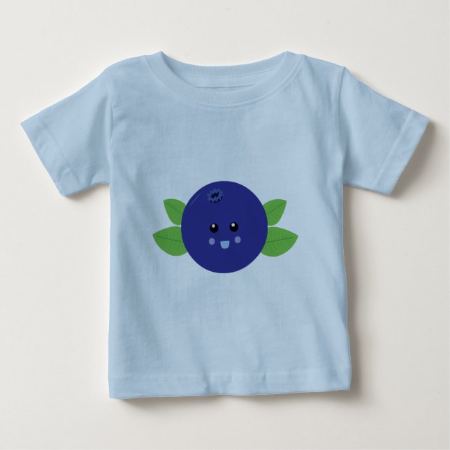 T-shirt Pour Bébé Bleu mou (Devant)