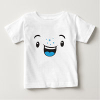 Bleu sourire Kawaii Visage Enfants Vêtements