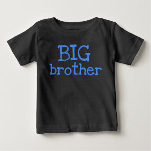 T-shirt Pour Bébé Bleu texte grand frère