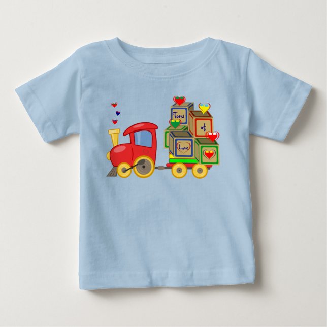 T-shirt Pour Bébé Blocs ABC - Camion de jouets (Devant)