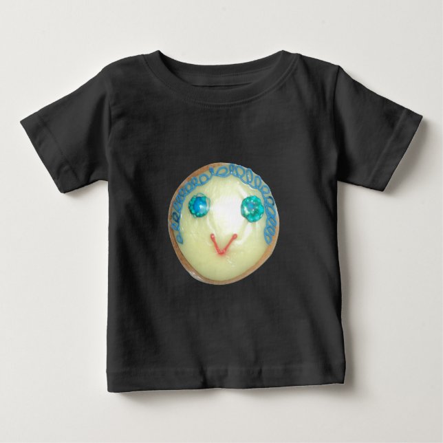 T-shirt Pour Bébé Blue Hair Emoji Art Imprimer/Graphique (Devant)
