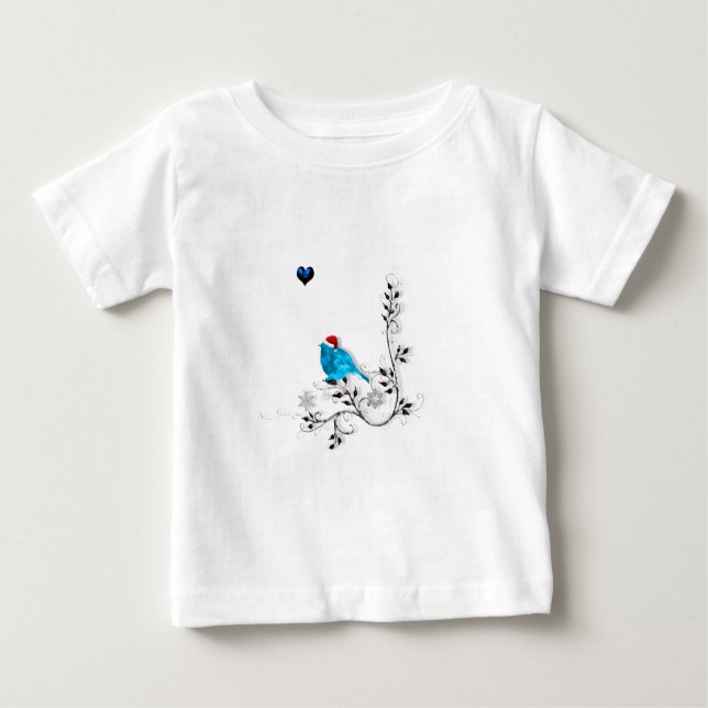 T-shirt Pour Bébé Bluebird à Noël (Devant)