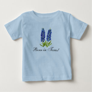 T-shirt Pour Bébé Bluebonnets aquarelle Floral Boy Baby