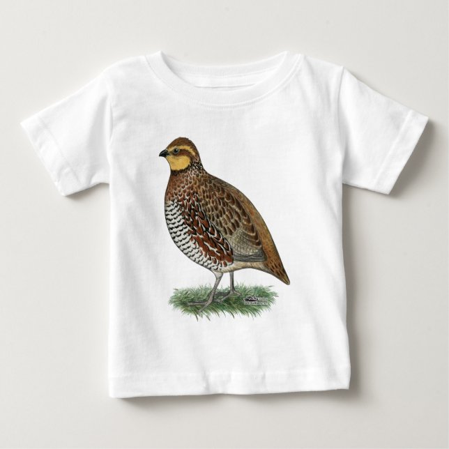 T-shirt Pour Bébé Bobwhite Quail Hen (Devant)