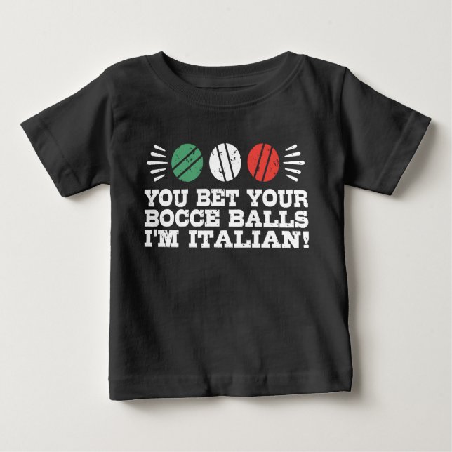 T-shirt Pour Bébé Bocce Ball (Devant)