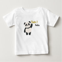 Body bébé panda personnalisé Jumeau 1