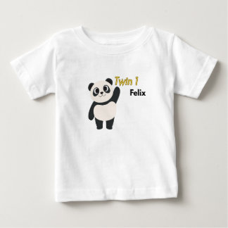 T-shirt Pour Bébé Body bébé panda personnalisé Jumeau 1