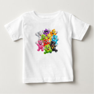 T-shirt Pour Bébé Body manche longue bébé monstre coloré heureux