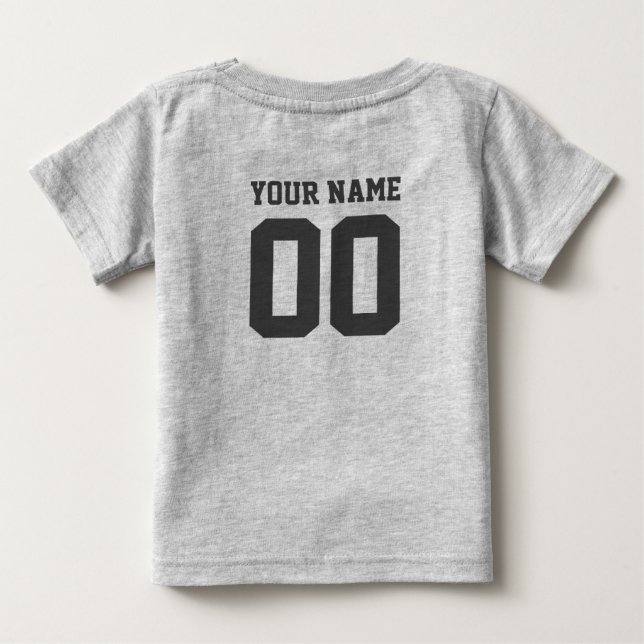 T-shirt Pour Bébé Body personnalisé Numéro de maillot de football po (Dos)