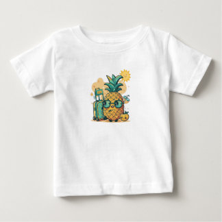 T-shirt Pour Bébé Bodysuit bébé en ananas mignonne - Vib d'été tropi
