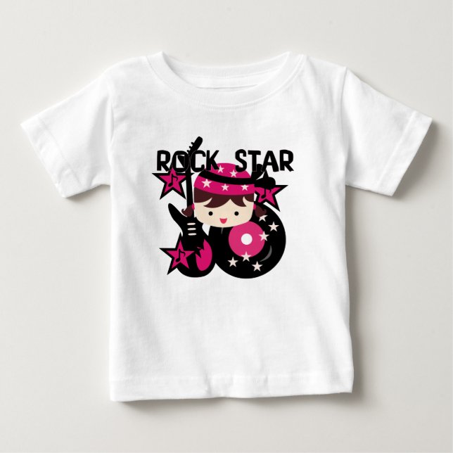 T-shirt Pour Bébé Bodysuit bébé tutu fille rock star brunette (Devant)