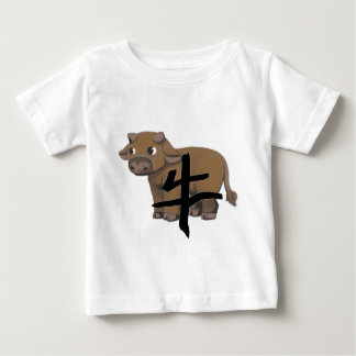 T-shirt Pour Bébé Boeuf avec le caractère