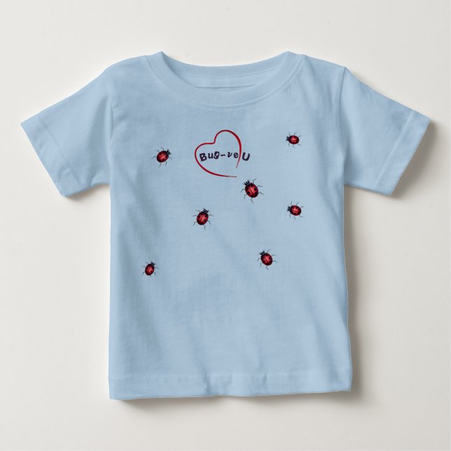 T-shirt Pour Bébé Bogue Chanceux Amusant (Devant)