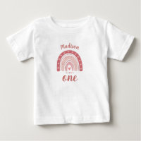 Boho arc-en-ciel rose mignon premier anniversaire