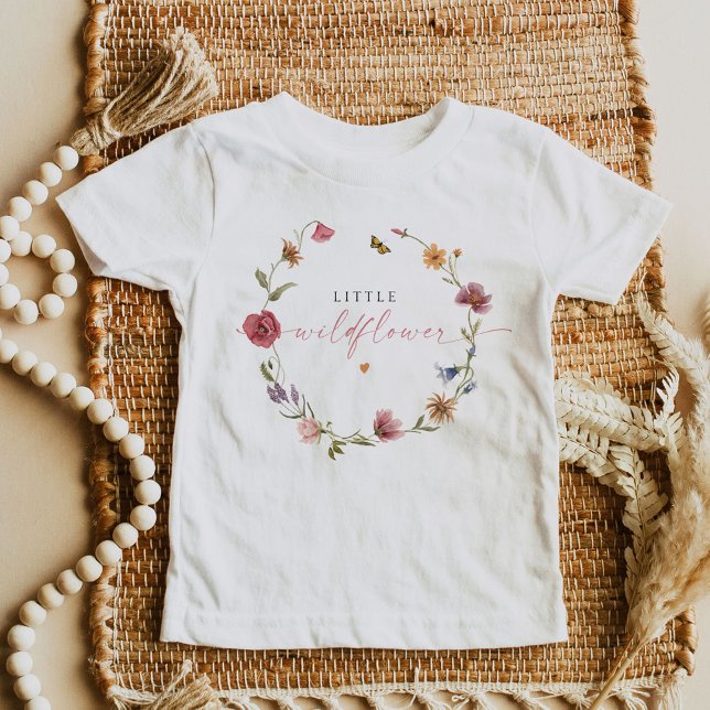 T-shirt Pour Bébé Boho Papillon Fille Premier Anniversaire (Créateur téléchargé)