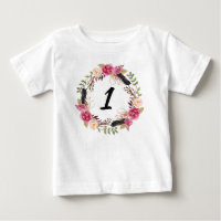 Boho Premier anniversaire Jolie 1ère année Floral 
