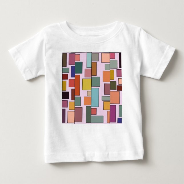 T-shirt Pour Bébé Boho Rectangles (Devant)