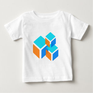 T-shirt Pour Bébé Boîtes carrés