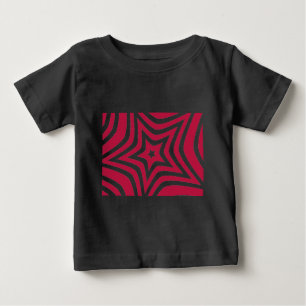 T-shirt Pour Bébé Bold & Bright Red & White Star dans un Motif vecto