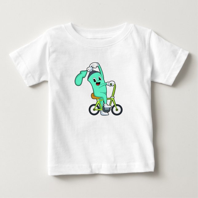 T-shirt Pour Bébé Bombe aérosol avec Bicyclette (Devant)