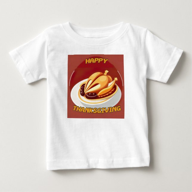 T-shirt Pour Bébé bon thanksgiving (Devant)