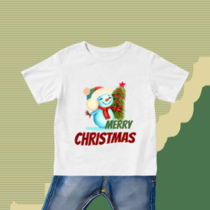 T-shirt Pour Bébé bonhomme de Noël