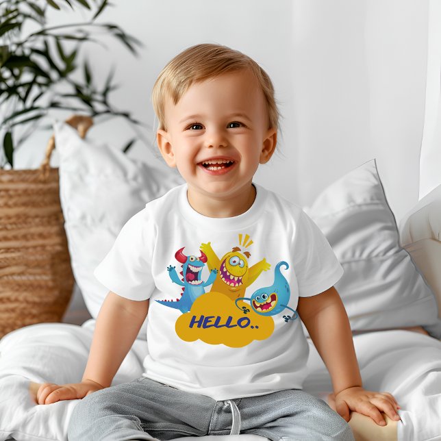 T-shirt Pour Bébé Bonjour (Créateur téléchargé)
