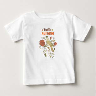 T-shirt Pour Bébé Bonjour automne