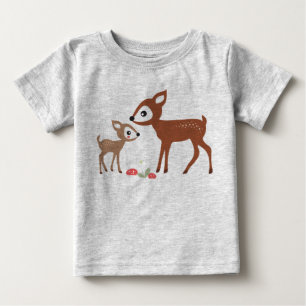 T-shirt Pour Bébé Bonjour cerfs communs ! Plante grimpante infantile