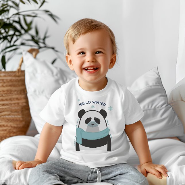 T-shirt Pour Bébé Bonjour hiver (Créateur téléchargé)