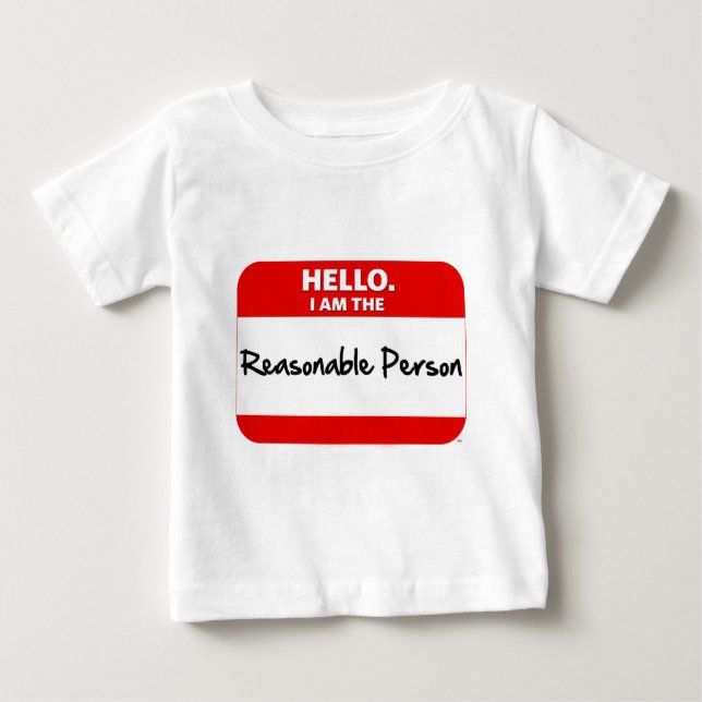T-shirt Pour Bébé BONJOUR.  Je suis la PERSONNE RAISONNABLE (Devant)